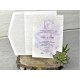 Invitación de boda tonos lilas 39304