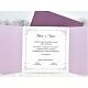 Invitación lila con lazo 39104